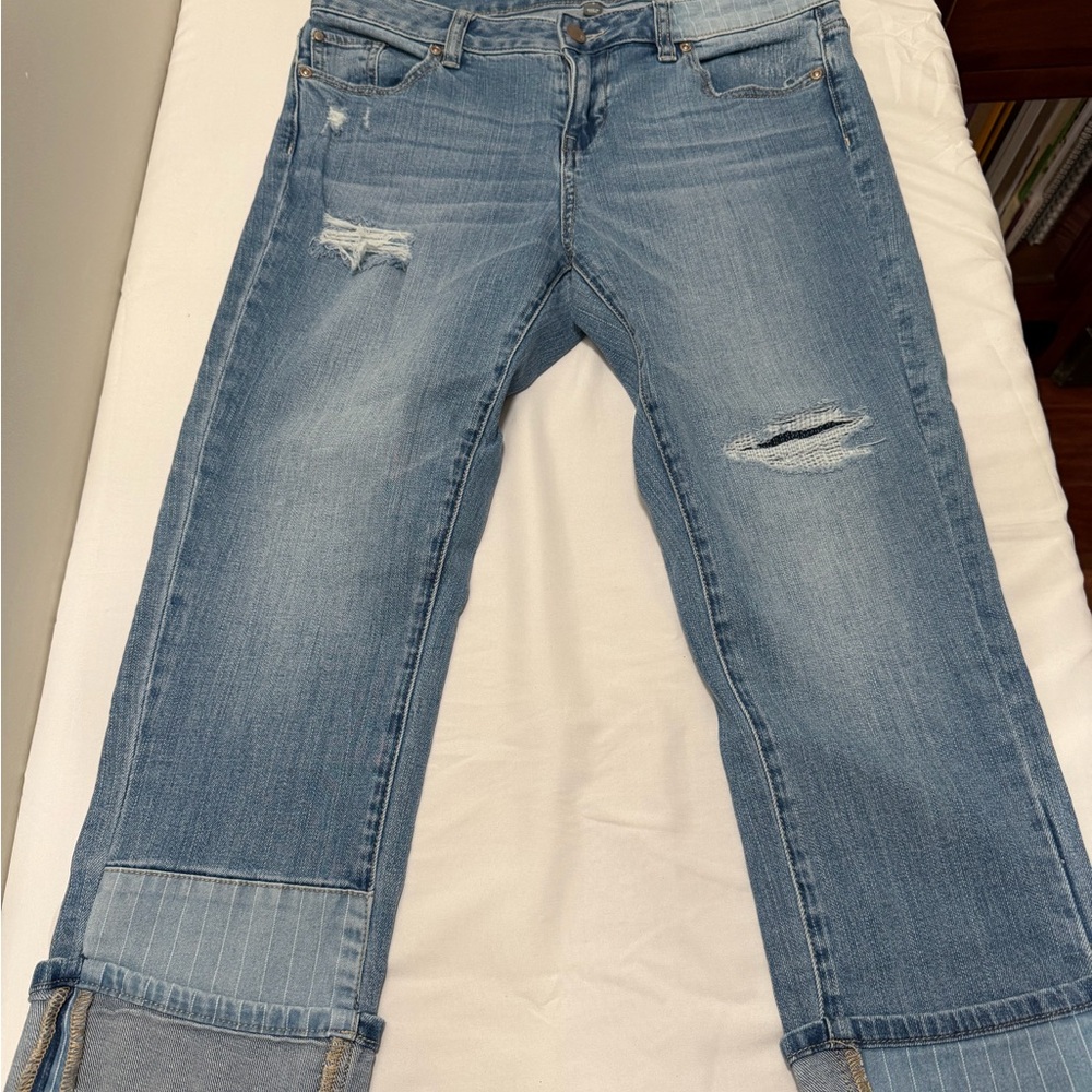 Soho Light Blue Distressed Boyfriend Jeans